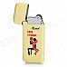 Love Symbol Style Metal Butane Lighter - Yellow