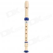 Stylish Instrument Music 6-Hole High-pitch Clarinet Flageolet - White