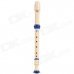 Stylish Instrument Music 6-Hole High-pitch Clarinet Flageolet - White