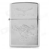 Stylish Eagle Pattern Oil Lighter - Silver