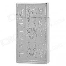 Leopard Head Pattern Wind Resistant Butane Jet Lighter - Silver