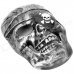 Cool Pirate Skull Face Mask - Silver Grey + Black