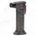 HD101 Wind Resistant Flame Adjustable Gas Lighter w/ Stand - Black + Silver