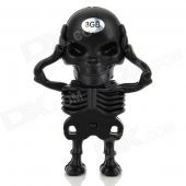 Creative Skeleton Style USB 2.0 Flash Drive - Black (8GB)