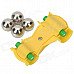 Mini Magnetic Toy Car with Metal Ball Wheels (4-Piece Pack)
