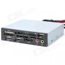 3.5" 2-Port USB 2.0 Internal All-in-1 Card Reader - Black 3.5" 2-Port USB 2.0 Internal All-in-1 Card Reader - Black