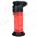 Desk Table Windproof Butane Torch Lighter with Safety Locking Switch - Red + Black Desk Table Windproof Butane Torch Lighter with Safety Locking Switch - Red + Black