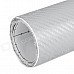 Woven Pattern 3D Carbon Fiber Paper Decoration Sheet Car Sticker - Silver (50 x 200cm)