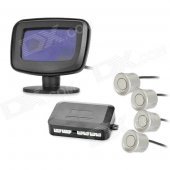 LH-813B 2.1" LCD Display Screen Car Backup / Parking Sensor System - Silver + Black