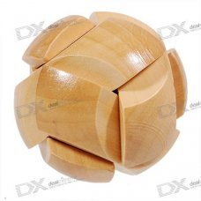 Wooden Ball Shaped Pull-Apart IQ Puzzle