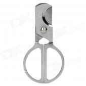Scissors Style Portable Steel Cigar Cutter Knife - Silver