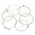 Replacement Steel String Set for Guitar - Silver + White (6-Piece Pack)