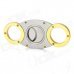 Portable Steel Cigar Cutter Knife - Golden + Silver