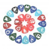 The Zodiac Pattern Celluloid Guitar Picks (24-Piece Pack)