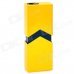 Geometrical Line Design Square Butane Lighter - Yellow + Black