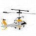 Mini Rechargeable 3.5-CH IR Remote Control Simulation Helicopter - Yellow + Black + White Mini Rechargeable 3.5-CH IR Remote Control Simulation Helicopter - Yellow + Black + White