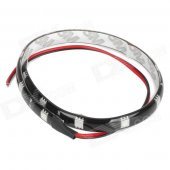 2.5W 12x5050 SMD LED Green Light Car Decoration / Daytime Running Flexible Strip Lamp (12V)