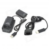 Dual 3.6V "4800mAh" Battery Packs w/ USB Charging Cradle / Cable for Xbox 360 Wireless Controller