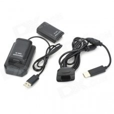 Dual 3.6V "4800mAh" Battery Packs w/ USB Charging Cradle / Cable for Xbox 360 Wireless Controller Dual 3.6V "4800mAh" Battery Packs w/ USB Charging Cradle / Cable for Xbox 360 Wireless Controller