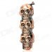 Stylish LED Eyes Skull Heads Pattern Gas Lighter - Bronze (3 x LR621)