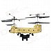 Rechargeable 3.5-CH IR Remote Control Dual-Propeller Transport Helicopter - Yellow + Black Rechargeable 3.5-CH IR Remote Control Dual-Propeller Transport Helicopter - Yellow + Black
