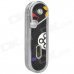 Flower Pattern Windproof Butane Jet Lighter - Silver + Black