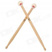 Instrument Wooden Jazz Drum Sticks - White (Pair/42cm)