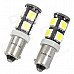 BA9S 4.5W 9x5060 SMD LED White Light Car Reading / Brake / Signal / Decorative Lamp (12V / 2-Piece) BA9S 4.5W 9x5060 SMD LED White Light Car Reading / Brake / Signal / Decorative Lamp (12V / 2-Piece)