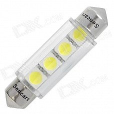 41mm 4x5050 SMD LED 1W 56lm White Light Car Reading / License Plate / Indicator Lamp (12V) 41mm 4x5050 SMD LED 1W 56lm White Light Car Reading / License Plate / Indicator Lamp (12V)