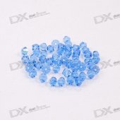 Austria Ornamental DIY Crystal Beads Blue (50-Pack)