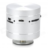 Portable MP3 Player Vibration Resonance Speaker w/ FM / TF / Remote Control - Silver