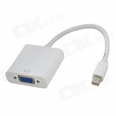 Thunderbolt to VGA Female Video Adapter Cable - White (15cm) Thunderbolt to VGA Female Video Adapter Cable - White (15cm)
