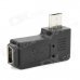 Micro USB Male to Mini USB Female Right Angle Adapter - Black Micro USB Male to Mini USB Female Right Angle Adapter - Black