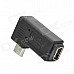 Micro USB Male to Mini USB Female Right Angle Adapter - Black Micro USB Male to Mini USB Female Right Angle Adapter - Black