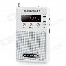 SINGBOX SV927 1.7" LCD MP3 Player Speaker w/ FM / TF / USB - White SINGBOX SV927 1.7" LCD MP3 Player Speaker w/ FM / TF / USB - White