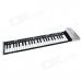 Portable Roll-up 49-Key Soft Silicone Keyboard Piano - Black + White Portable Roll-up 49-Key Soft Silicone Keyboard Piano - Black + White