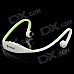 Rechargeable Sports MP3 Player Headphones Headset w/ FM / TF - White + Green Rechargeable Sports MP3 Player Headphones Headset w/ FM / TF - White + Green