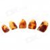 Plastic Guzheng / Chinese Zither Finger Nail Tips - Brown + Transparent (5 PCS)
