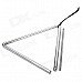 Musical Instrument Rhythm Percussion Metal Rod / Triangle Frame - Silver