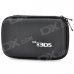 Protective Hard Artificial Leather Carrying Pouch for Nintendo 3DS - Black