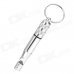 Outdoor Survival Detachable Aluminum Whistle Keychain - Silver
