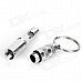 Outdoor Survival Detachable Aluminum Whistle Keychain - Silver