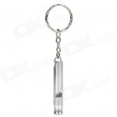 Outdoor Survival Aluminum Whistle Keychain - Silver