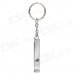 Outdoor Survival Aluminum Whistle Keychain - Silver