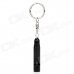 Bullet Style Outdoor Survival Aluminum Whistle Keychain - Black