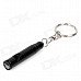 Bullet Style Outdoor Survival Aluminum Whistle Keychain - Black