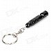 Bullet Style Outdoor Survival Aluminum Whistle Keychain - Black