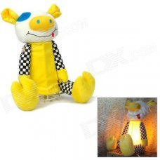 Cute Pig Doll Style Night Lamp - Yellow + Black + White