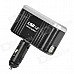 Triple Car Cigarette Sockets Power Adapter with Dual USB Power Ports - Black + Silver (DC 12~24V) Triple Car Cigarette Sockets Power Adapter with Dual USB Power Ports - Black + Silver (DC 12~24V)