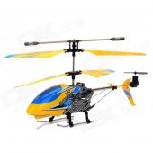 F102 Rechargeable 3.5-CH IR Controlled Aluminum Alloy R/C Helicopter - Yellow + Blue